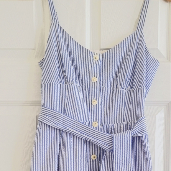 J. Crew Tie-waist midi dress in seersucker, size 2 - Picture 6 of 16